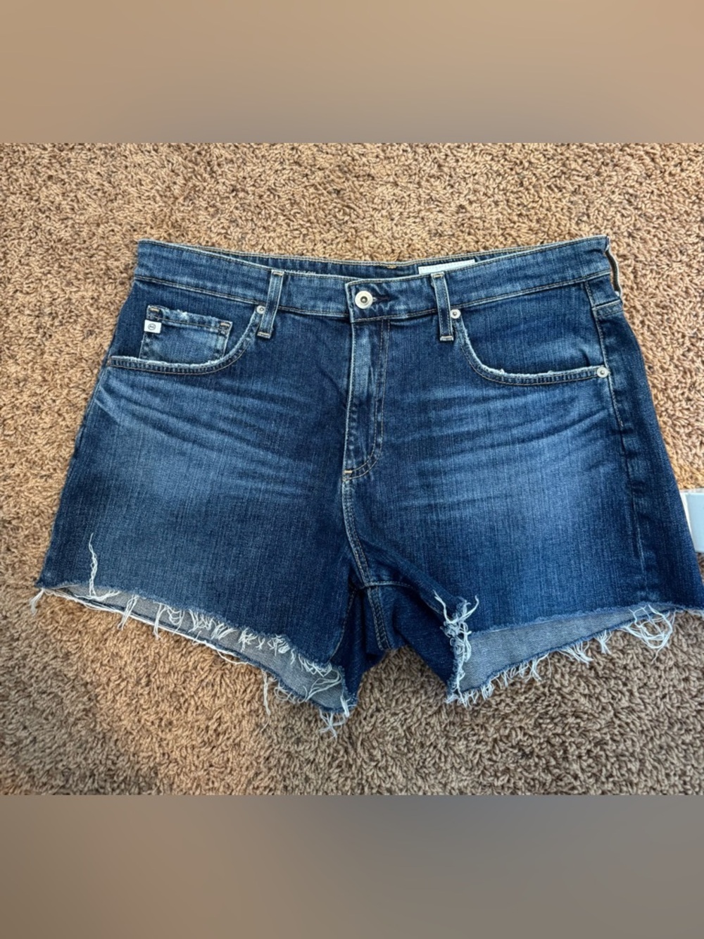 Ag Adriano Goldschmied Hailey Cut Off Ex Boyfriend Short Frayed Hem Size 31